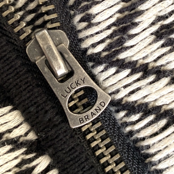 LUCKY BRAND | Knit Aztec Moto Sweater Jacket - Picture 8 of 8